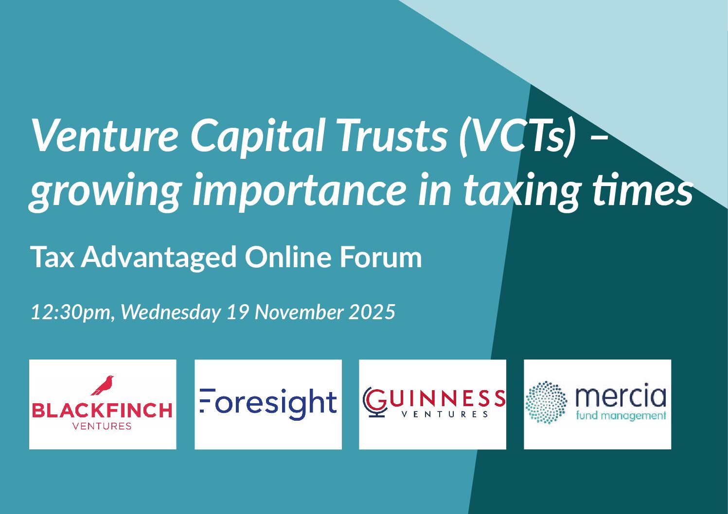 Event | Live webinar: VCTs – growing importance in taxing times